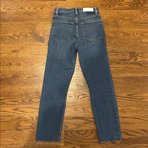 RE/DONE ORIGINALS High Rise Ankle Crop in Medium Vintage sz 26 - Picture 3 of 9